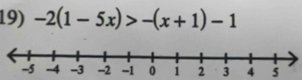 -2(1-5x)>-(x+1)-1
2 3 4 5