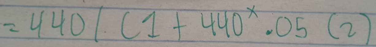 =440/(1+440^x· 05(2)