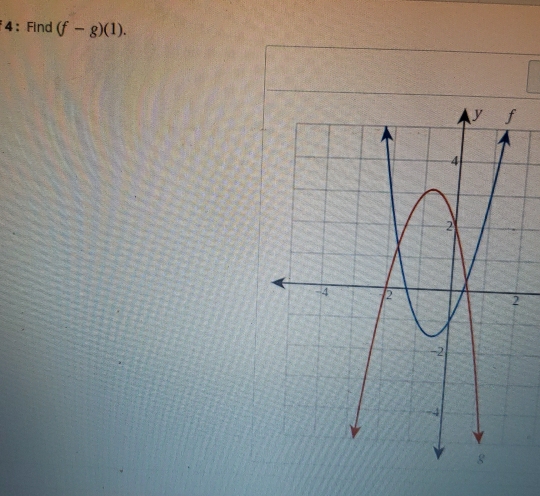 4： Find (f-g)(1).