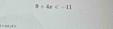 9+4x
t 1 ont of 2