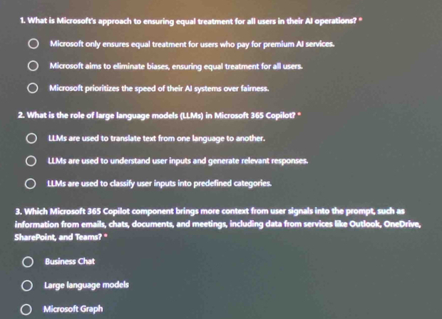 Solved: What is Microsoft's approach to ensuring equal treatment for ...