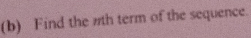 Find the nth term of the sequence.