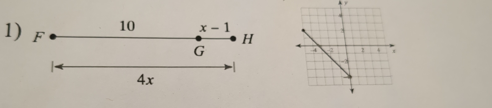 y
1) F
10
x-1
H
G
4x