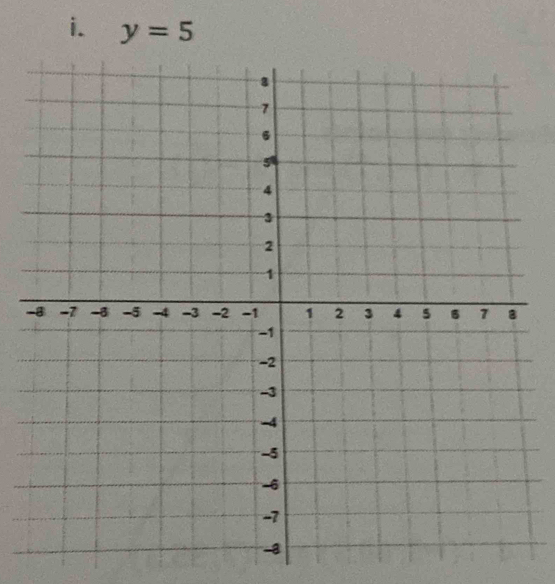 y=5