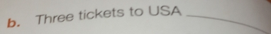 Three tickets to USA_