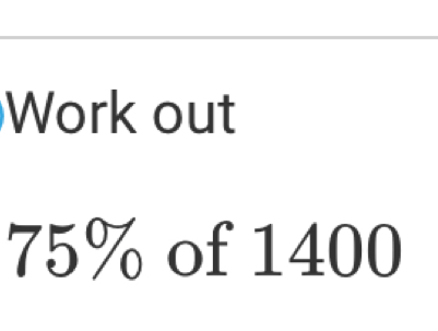 Work out
75% of 1400