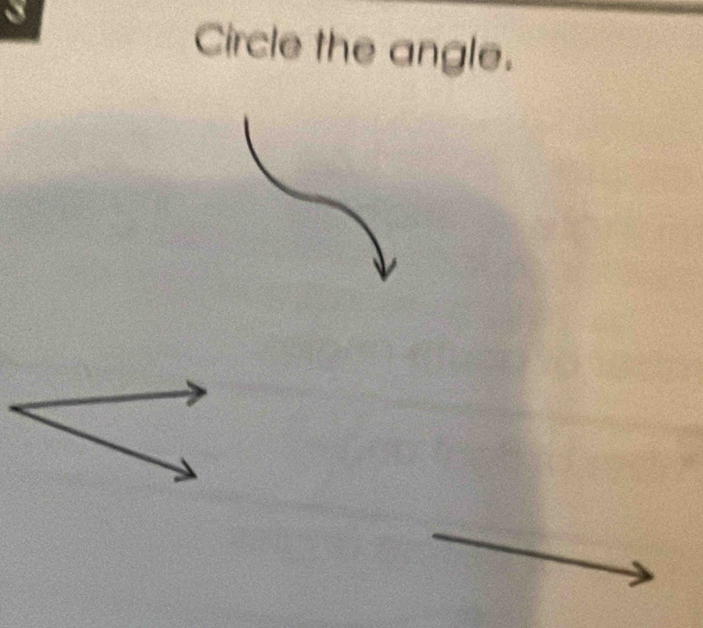 Circle the angle.