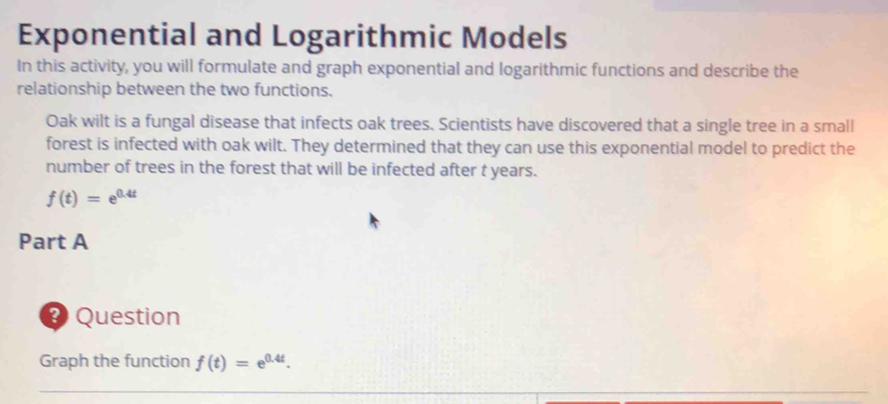 Exponential and Logarithmic Models In this activity, you will formulate ...