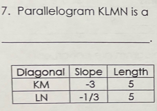 Parallelogram KLMN is a 
_.