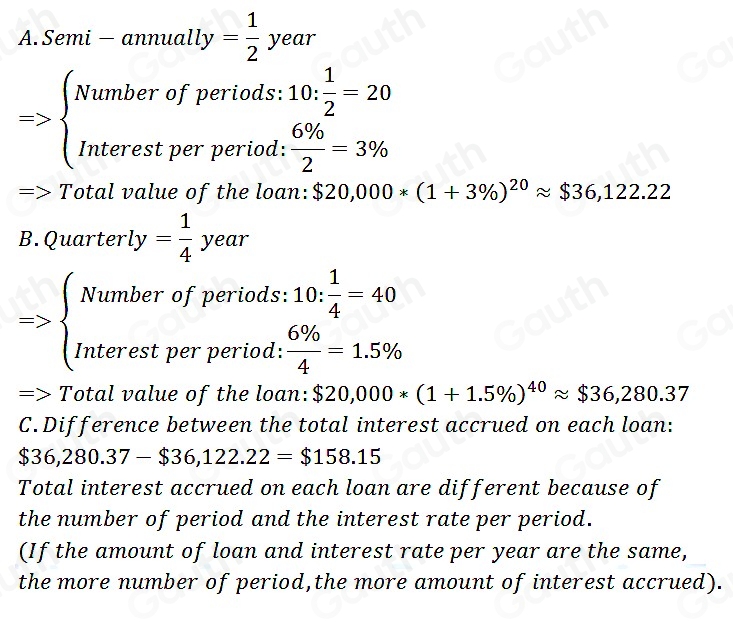 Solved: (Compound Interest and Geometric Sequences MC) To pay for a ...