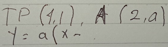 TP (4,1),R A(2,a)
y=a(x-