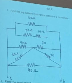 Set C
L. Find the equivalent r 
the a