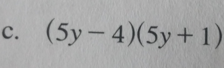 (5y-4)(5y+1)