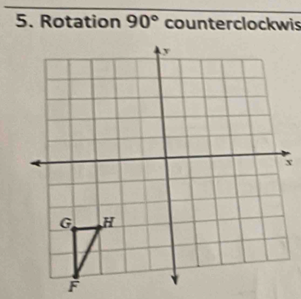 Rotation 90° counterclockwis