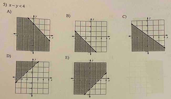 x-y<4</tex> 
A) 
B) 
C 

D) 
E)