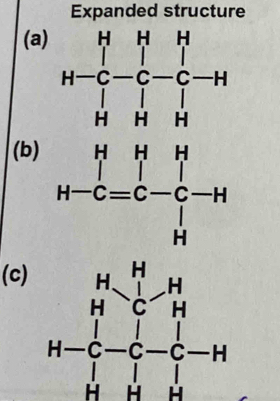 Expanded structure
(a)
(b)
(c)
H-beginarrayr H-beginarrayr 1- 1/2 -frac 16endarray -beginarrayr H