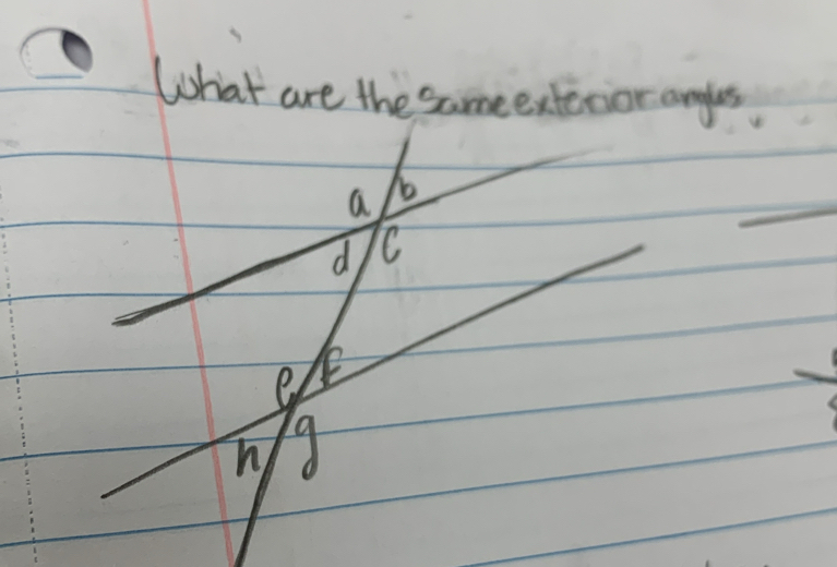 What are the same exterior angles