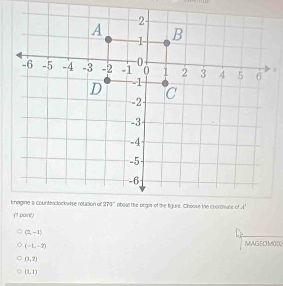 (2,-1)
(-1,-2)
MAGEOM002
(1,2)
(1,1)