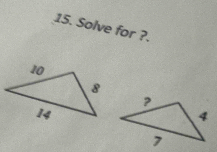 Solve for ?.