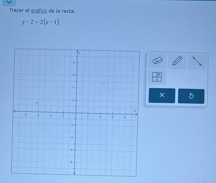 Trazar el gráfico de la recta.
y-2=2(x-1)
×