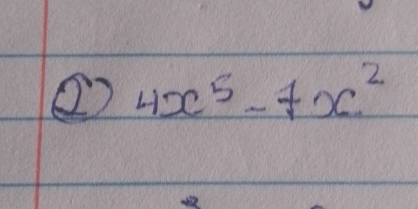 ② 4x^5-7x^2