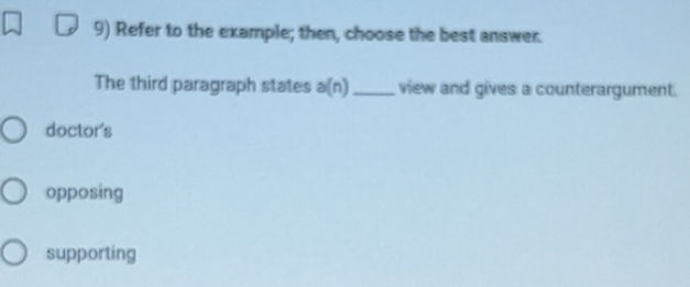 Solved: Refer to the example; then, choose the best answer. The third ...