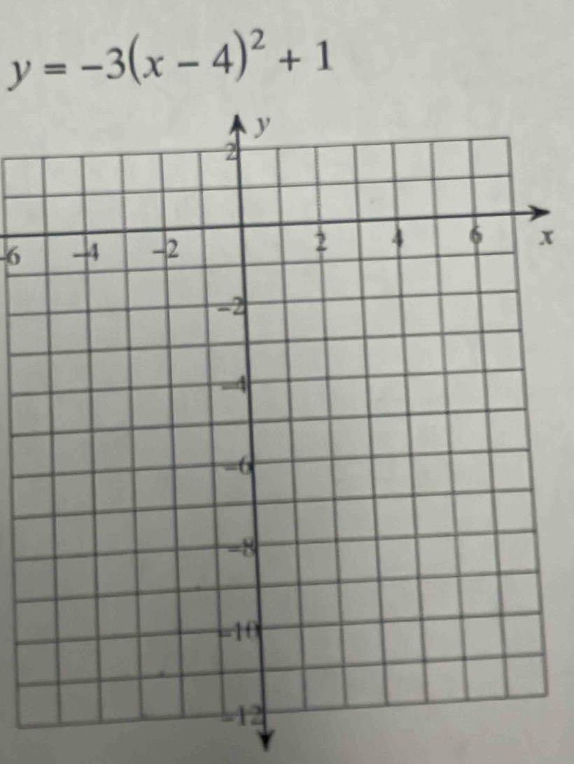 y=-3(x-4)^2+1
6
x