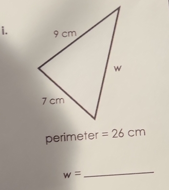 perimeter
w=
_