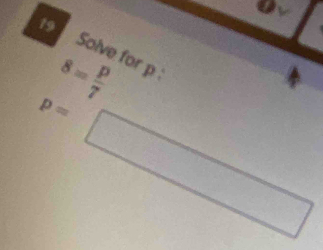 Solve for p
p=