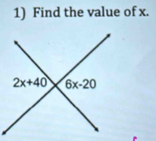 Find the value of x.