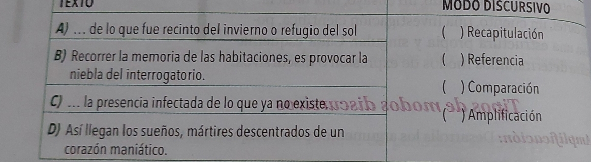 TEXTO MODO DISCURSIVO