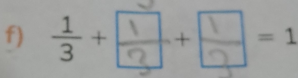 frac □ =1