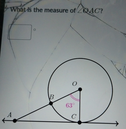 What is the measure of ∠ QAC
。