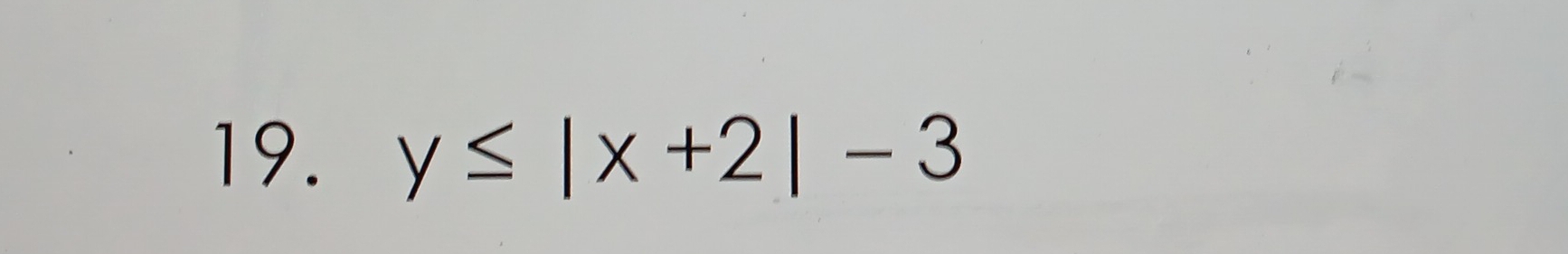 y≤ |x+2|-3