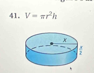 V=π r^2h