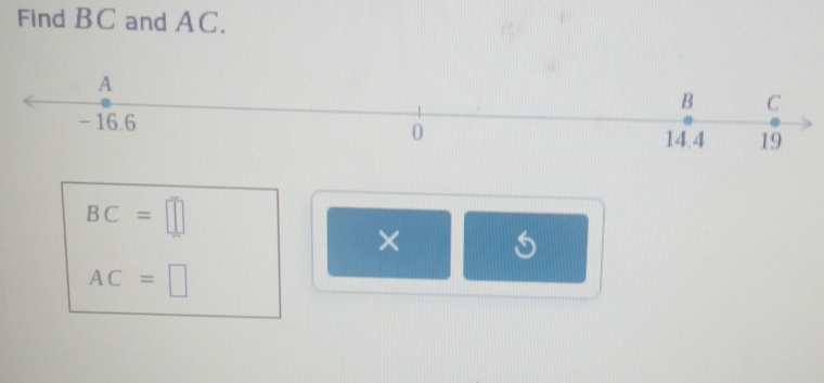 Find BC and AC.
BC=□
×
AC=□