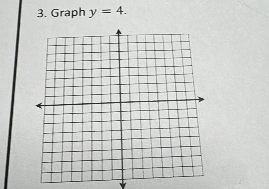 Graph y=4.