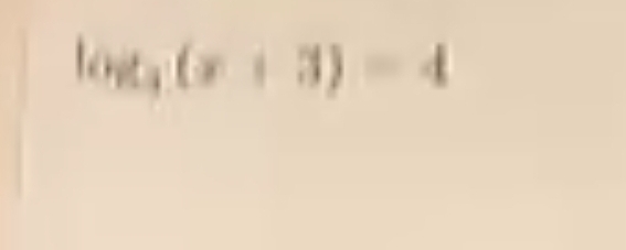 log _3(x+3)=4