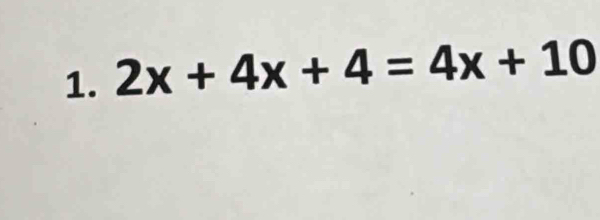 2x+4x+4=4x+10