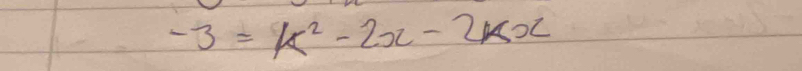 -3=k^2-2x-2kx