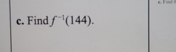 Find f^(-1)(144).