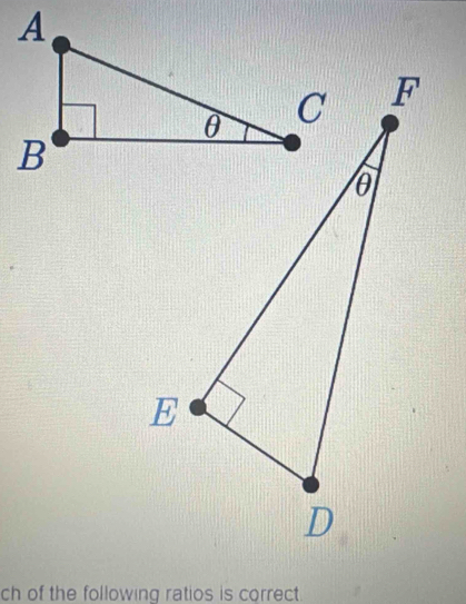 ch of the following ratios is correct