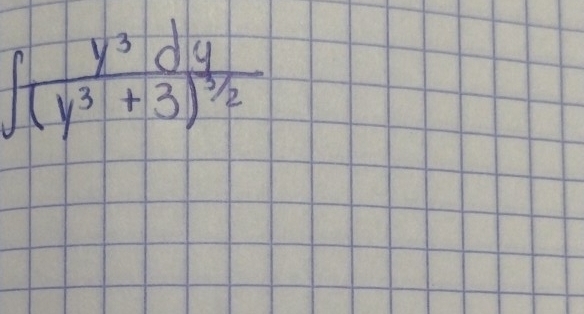 ∈t frac y^3dy(y^3+3)^3/2