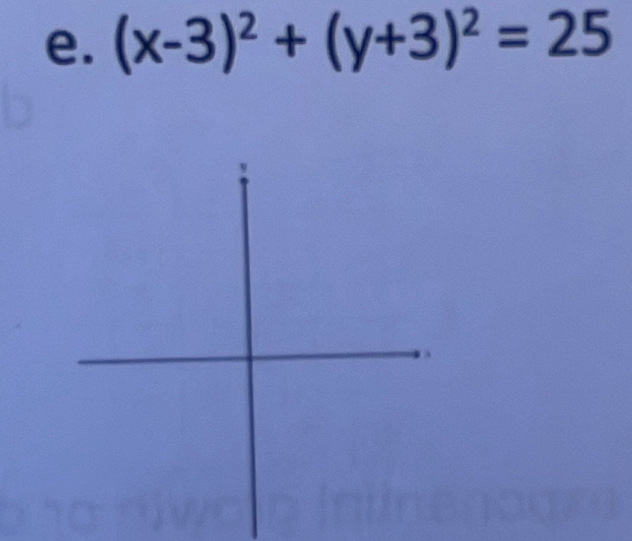 (x-3)^2+(y+3)^2=25