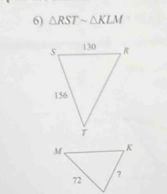 △ RSTsim △ KLM