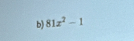 81x^2-1