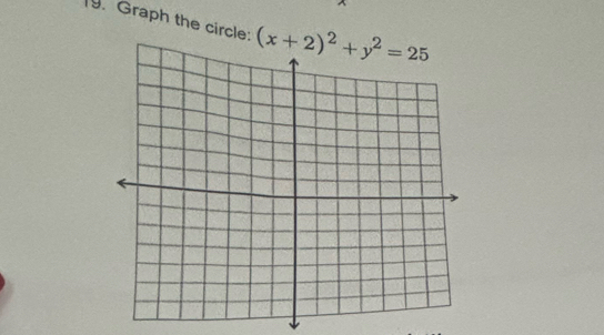 Graph the circle: