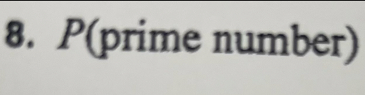 P(prime number)