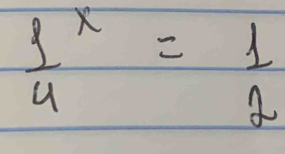 frac 14^x= 1/2 