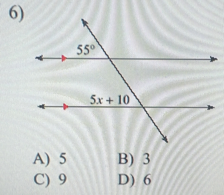 A) 5 B) 3
C) 9 D) 6